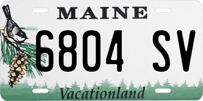 ME license plate 6804SV
