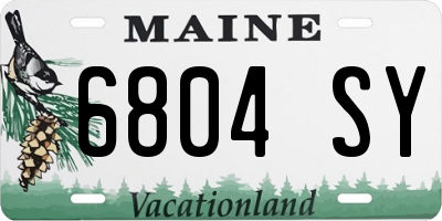 ME license plate 6804SY