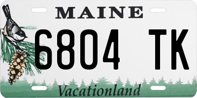 ME license plate 6804TK
