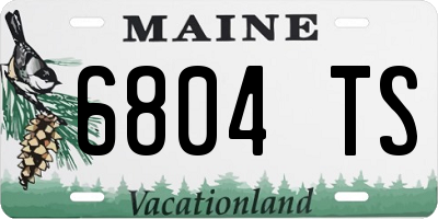ME license plate 6804TS