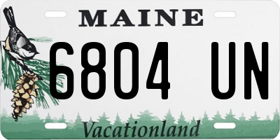 ME license plate 6804UN