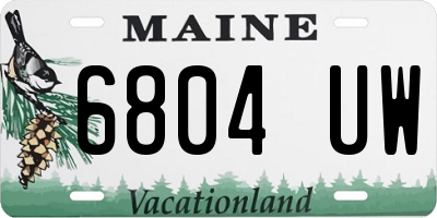 ME license plate 6804UW
