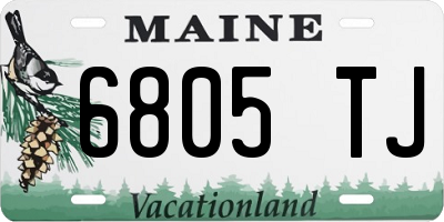 ME license plate 6805TJ