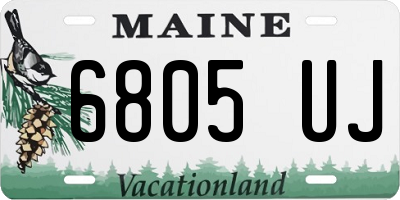 ME license plate 6805UJ