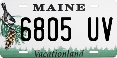 ME license plate 6805UV