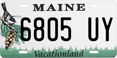 ME license plate 6805UY