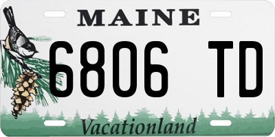 ME license plate 6806TD