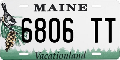 ME license plate 6806TT