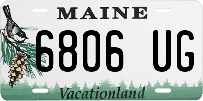 ME license plate 6806UG