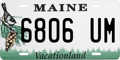 ME license plate 6806UM
