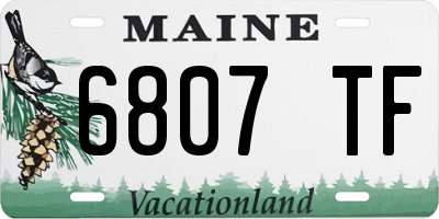 ME license plate 6807TF