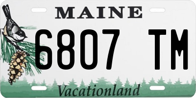 ME license plate 6807TM