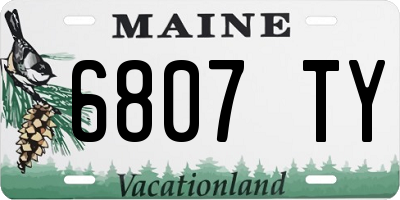 ME license plate 6807TY