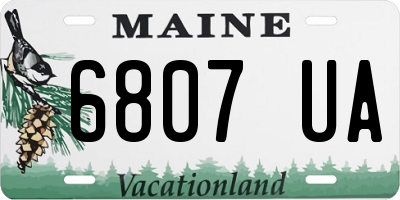 ME license plate 6807UA
