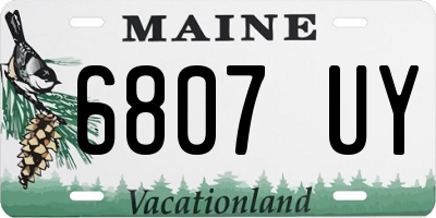 ME license plate 6807UY