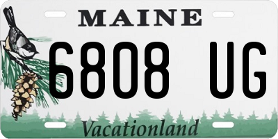 ME license plate 6808UG