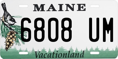 ME license plate 6808UM