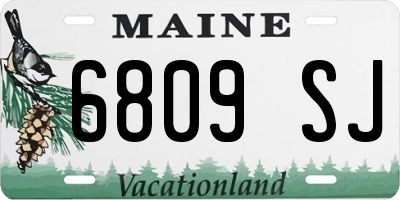 ME license plate 6809SJ