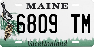 ME license plate 6809TM