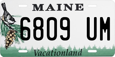 ME license plate 6809UM