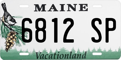 ME license plate 6812SP