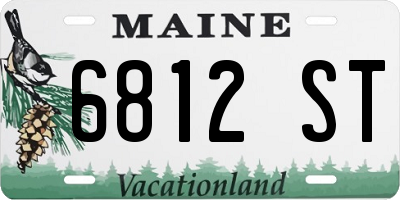 ME license plate 6812ST