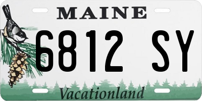 ME license plate 6812SY