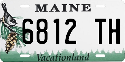 ME license plate 6812TH