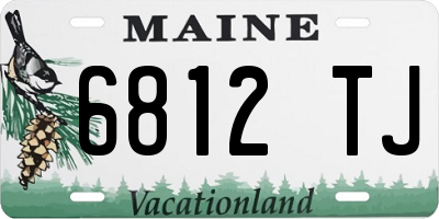 ME license plate 6812TJ