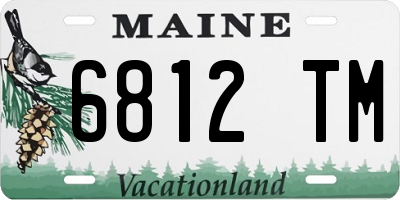 ME license plate 6812TM