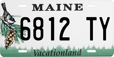 ME license plate 6812TY