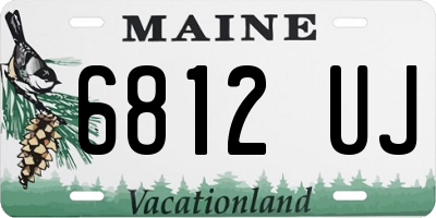 ME license plate 6812UJ