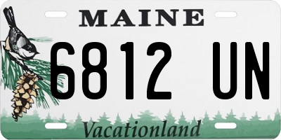 ME license plate 6812UN