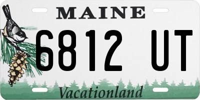 ME license plate 6812UT