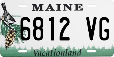 ME license plate 6812VG