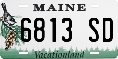 ME license plate 6813SD