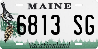 ME license plate 6813SG