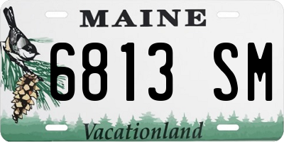 ME license plate 6813SM