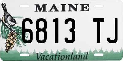 ME license plate 6813TJ