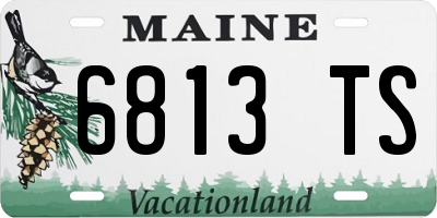 ME license plate 6813TS