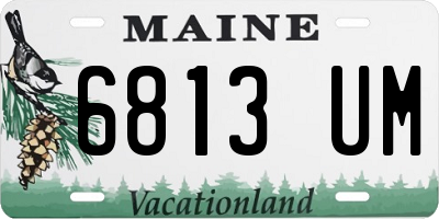 ME license plate 6813UM