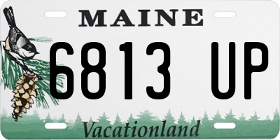 ME license plate 6813UP