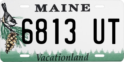 ME license plate 6813UT