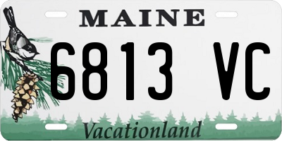 ME license plate 6813VC