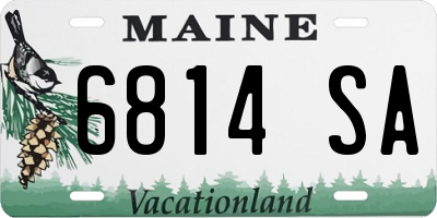 ME license plate 6814SA