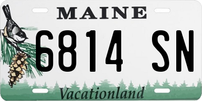 ME license plate 6814SN