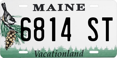 ME license plate 6814ST