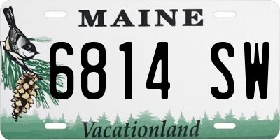 ME license plate 6814SW