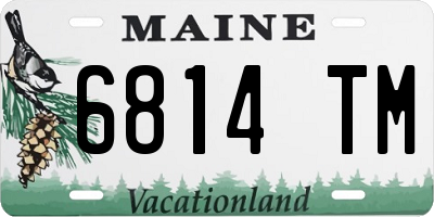ME license plate 6814TM