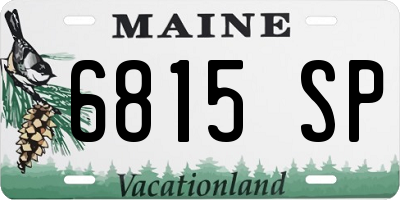 ME license plate 6815SP